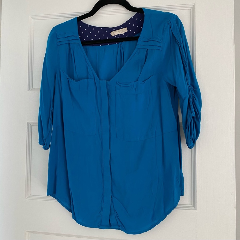 Anthropologie brand Edme & Esyllte button front casual blouse.